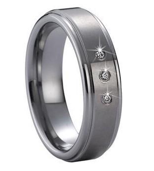 供應(yīng)畢業(yè)戒指鎢鋼戒指情侶鑲石戒指