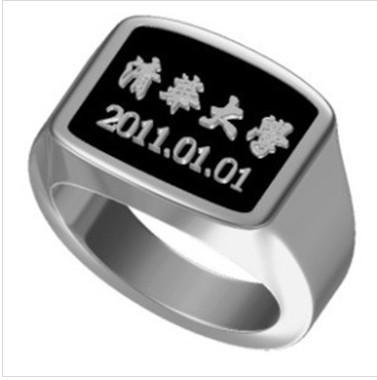 供應(yīng)鎢鋼戒指316不銹鋼鑲石畢業(yè)戒指