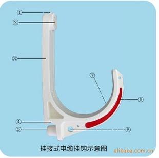 供应矿用阻燃塑料电缆挂钩结构图/矿用挂接式电缆挂钩