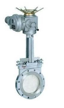 電動法蘭式刀型閘閥圖片