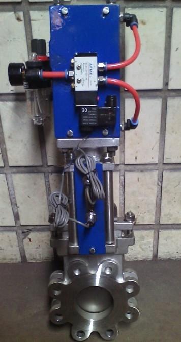 供應(yīng)SCZ673H氣動插板閥，SCZ673FYX氣動穿透式插板閥