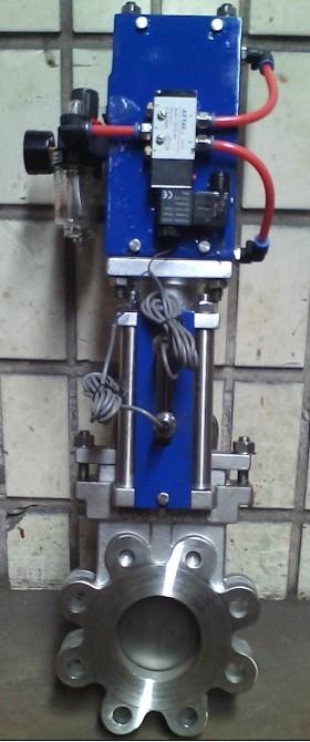 PZ673氣動對夾式刀閘閥圖片