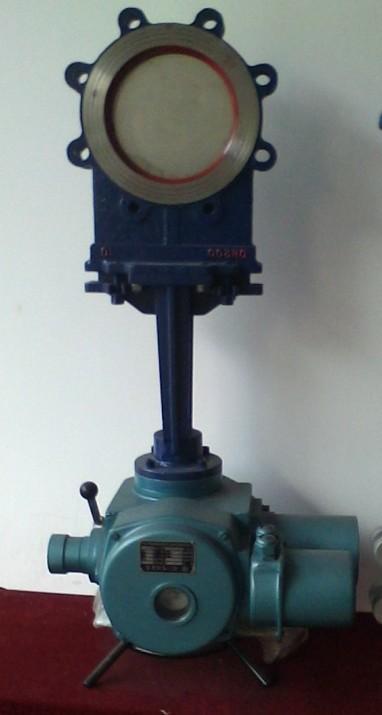 供應(yīng)PZ573F傘齒輪刀形閘閥，PZ573F傘齒輪對夾式刀形閘閥