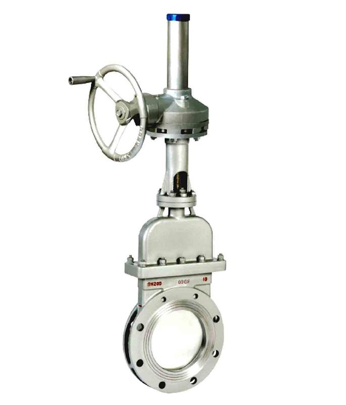 供應(yīng)DMZ573X傘齒輪暗桿刀型閘閥，DMZ573FHY渣漿閘閥