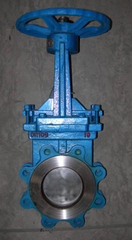 供應(yīng)PZ43Y手動(dòng)對(duì)夾式刀形閘閥，耐磨對(duì)夾式刀閘閥