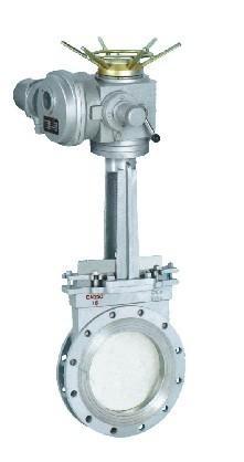 供應PZ943Y電動刀型閘閥,PZ943H/X電動對夾式刀型閘閥