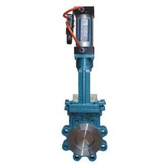 氣動凸緣刀形閘閥