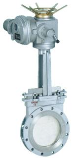 電動對夾式刀形閘閥