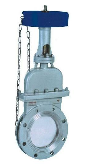 供應(yīng)PZL43H鏈輪刀形閘閥，PZL43H鏈輪對夾式刀形閘閥