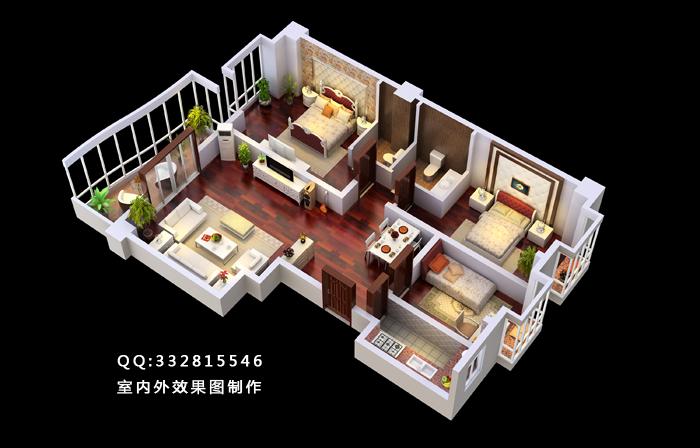 3D戶型圖制作圖片