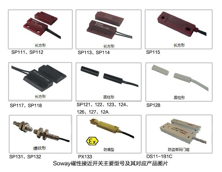 供应Soway磁性门磁接近开关，专业生产门磁接近开关密封设计安装方便