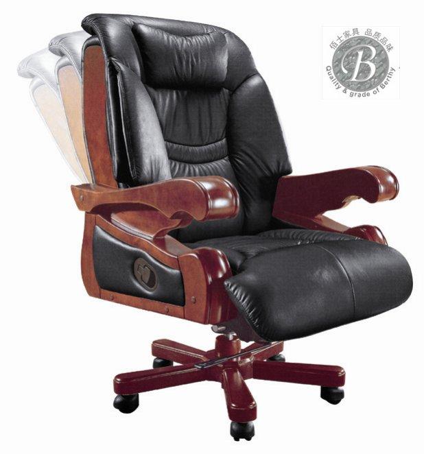 供應(yīng)廣州真皮總裁大班椅D191，真皮總裁實(shí)木大班椅定做，佰正家具