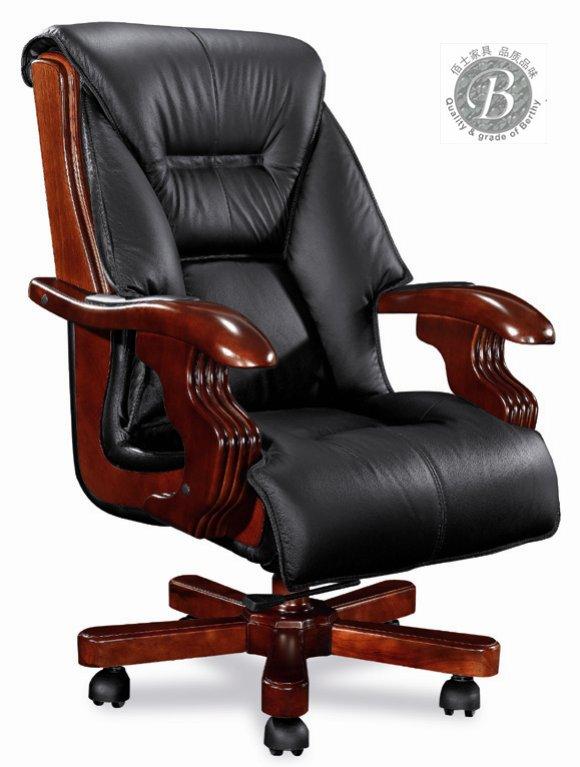 供應(yīng)廣州真皮總裁大班椅D09，真皮總裁實(shí)木大班椅定做，佰正家具廠