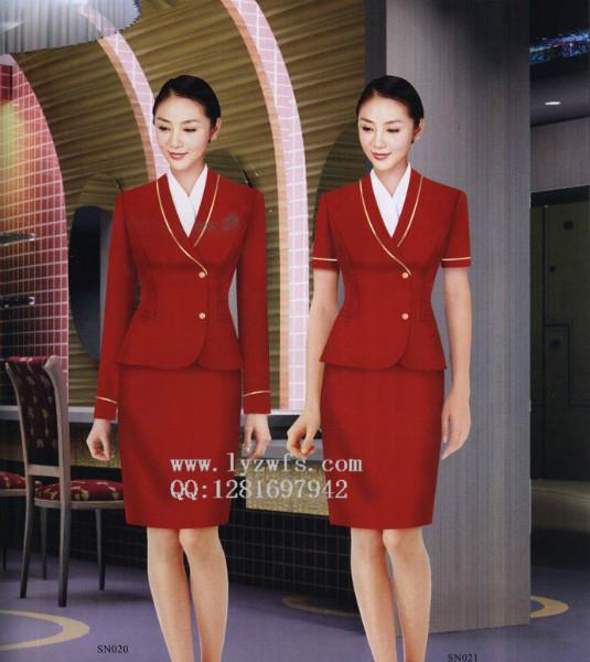 供應(yīng)淄博廠家訂做酒店收銀員服裝