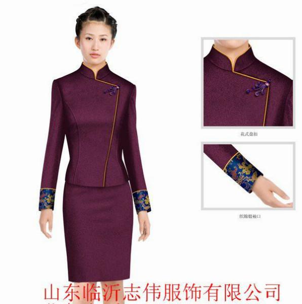 供應(yīng)淄博廠家訂做酒店收銀員服裝