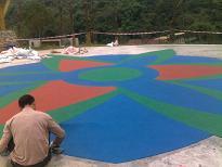 供應成都小區(qū)塑膠地面小區(qū)塑膠地坪