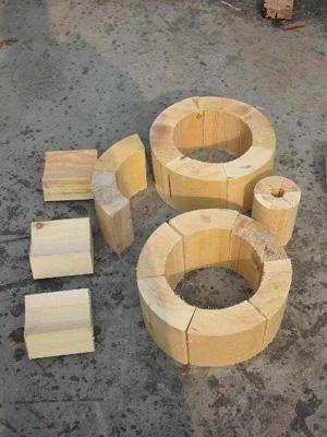 供應(yīng)保冷管用紅松支撐塊廠家直銷