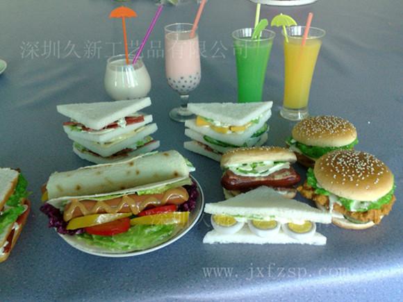 深圳PVC西餐食品模型漢堡模型圖片