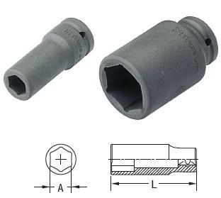 供应天赋3/4气动英制6角长套筒图片