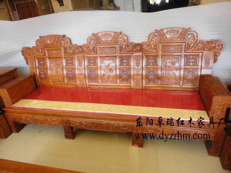 供應(yīng)卓瑞榮華富貴10件套廠家直銷東陽(yáng)紅木家具明清家具仿古沙發(fā) 紅木家具沙發(fā) 客廳沙發(fā)組合非洲花梨木家具