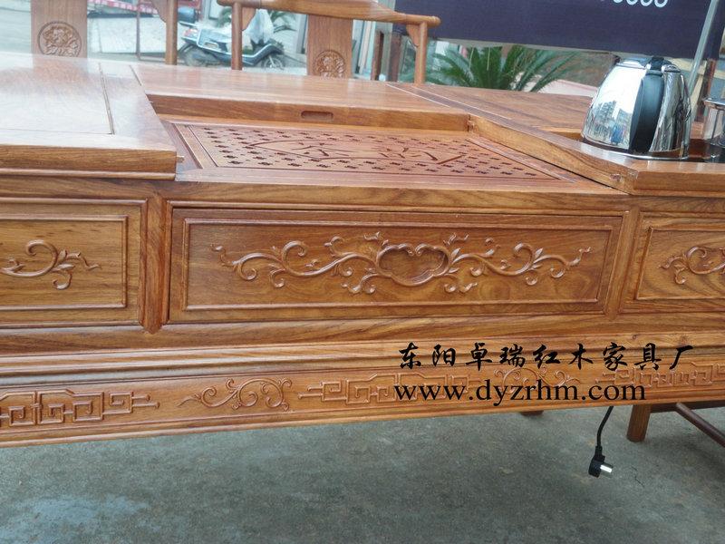 供應(yīng)卓瑞漢宮茶桌6件套/廠家直銷/東陽紅木家具/明清家具/仿古門窗 山東漢宮茶桌6件套緬花非花