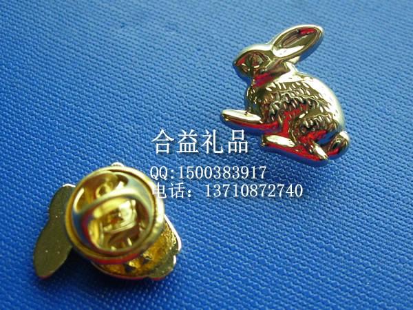 锌合金压铸纪念胸章 生肖兔子纪念品 纪念徽章 胸章 工艺礼品 合益