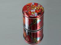 供應(yīng)層疊式茶葉圓罐禮品罐糖果罐廣東