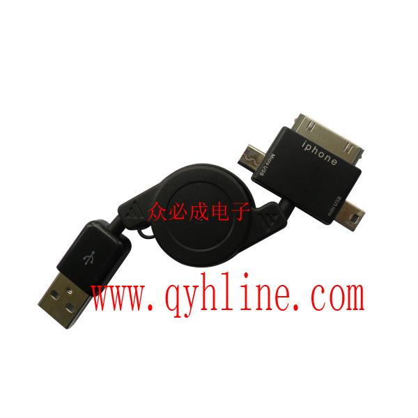 三合一蘋果伸縮數(shù)據(jù)線圖片