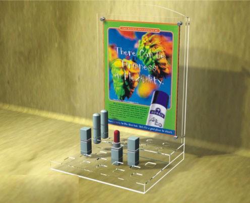供應(yīng)甘肅*的亞克力化妝品展示架訂做