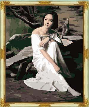 供应石家庄蒙娜丽莎数字油画人物画系列 家居装饰首先品