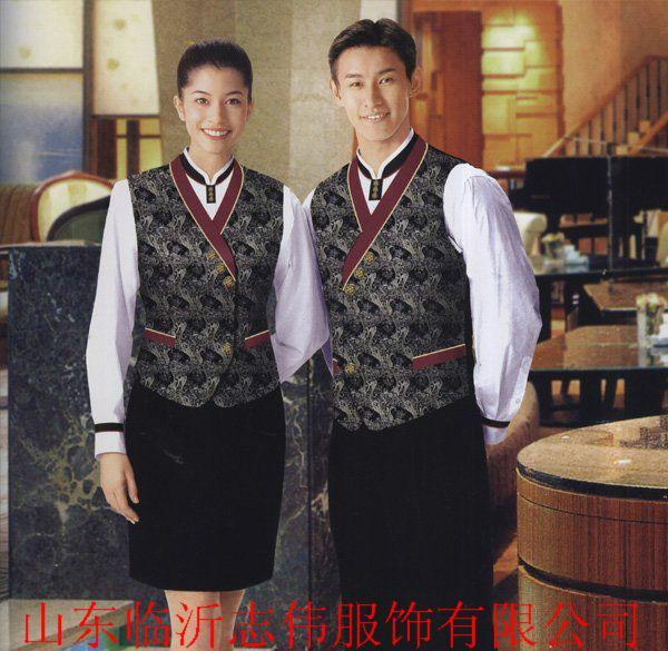 供應(yīng)臨沂志偉廠(chǎng)家訂做酒店服務(wù)員工作服