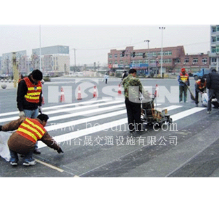 河南道路划线施工/停车场划线