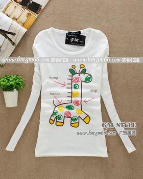 供應(yīng)韓版女裝長(zhǎng)袖批發(fā)新款長(zhǎng)袖女裝T恤