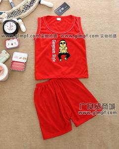 供應潮流童裝夏裝批發(fā)純棉兒童短袖套裝