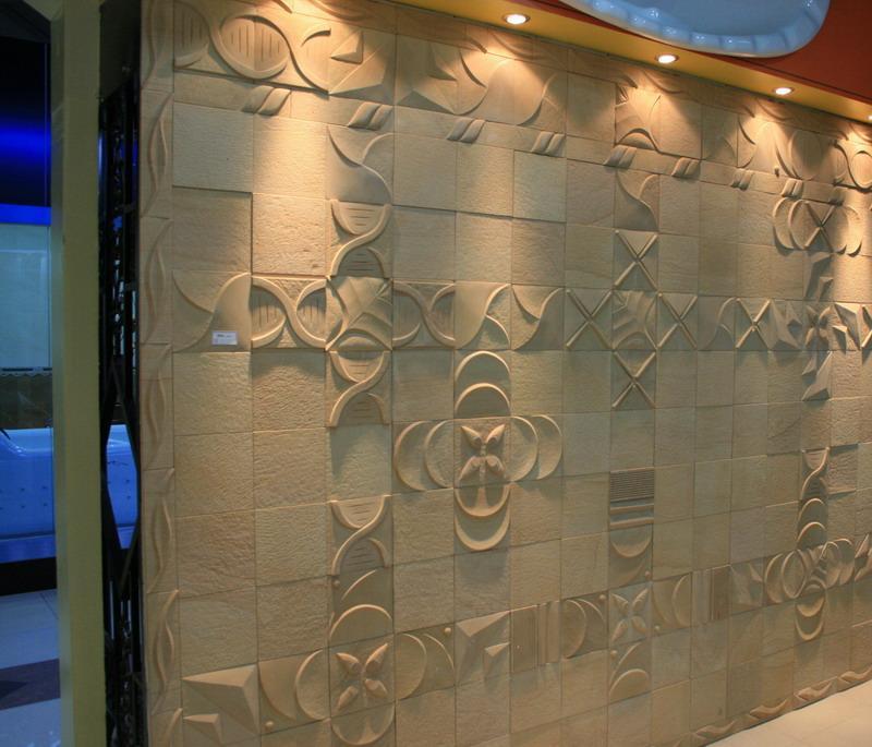 供應(yīng)砂巖浮雕電視背景墻之鴻博品牌