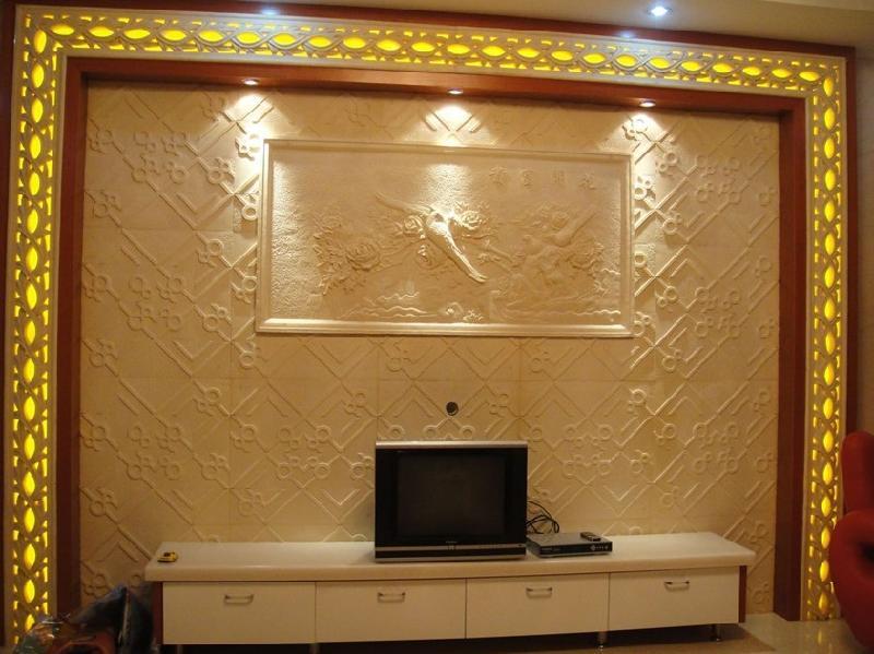 供應(yīng)砂巖浮雕背景墻之鴻博制造