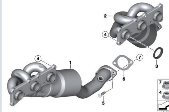 供应宝马528i三元催化排气支管图片