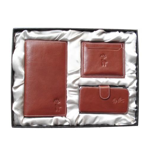 供應訂做*商務禮品皮具套裝錢包匙包