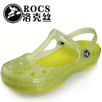 东莞市ROCS洛克丝女夏果冻鞋正品洞洞鞋厂家