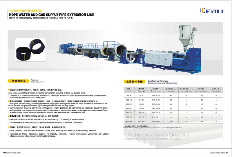 供应供水管道，燃气管道，PE管道设备供水管道生产线技术