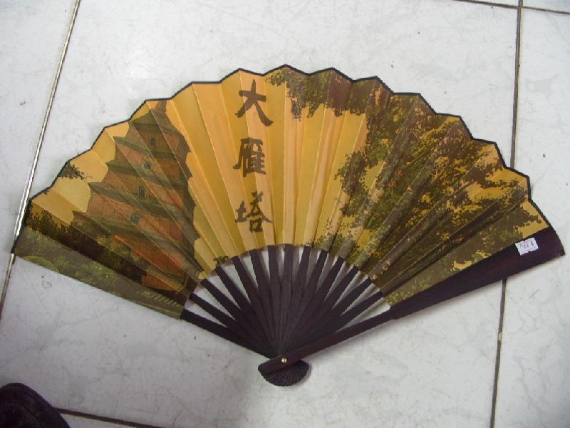 西安特色折扇西安大雁塔折扇圖片