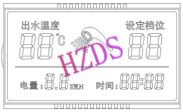 供應(yīng)太陽能熱水器液晶顯示屏LCD