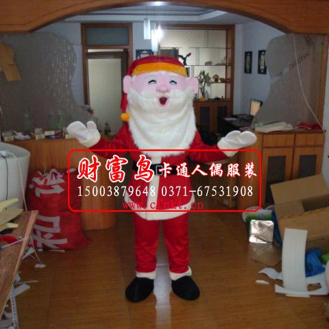 供應(yīng)鄭州財(cái)富鳥(niǎo)卡通人偶廠銷售圣誕老人服裝