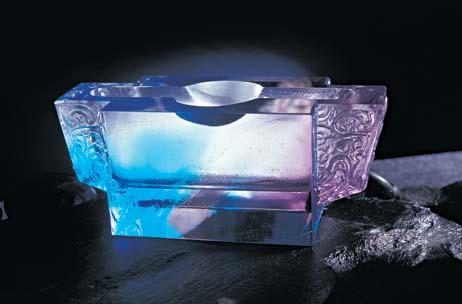供應(yīng)彩色玻璃工藝品彩色水晶名片夾筆筒