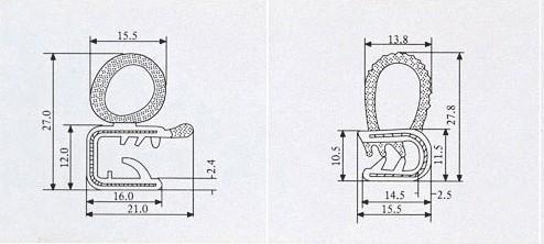 供應(yīng)車(chē)門(mén)復(fù)合密封條車(chē)門(mén)中門(mén)密封條車(chē)門(mén)后背門(mén)密封條