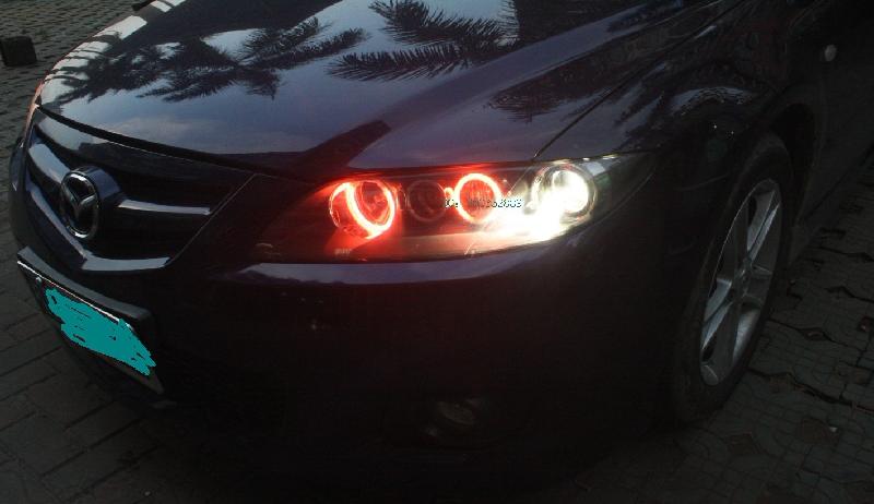 南寧專業(yè)改馬自達(dá)6雙氙透鏡+天使眼圖片