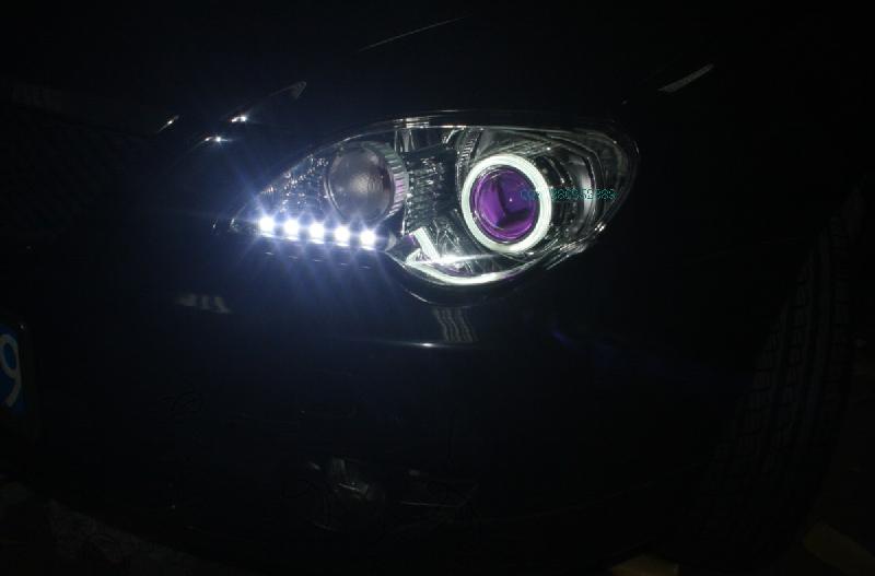 供應(yīng)南寧蓮花L3改Q5小糸雙光透鏡天使眼+紫色惡魔眼+LED燈