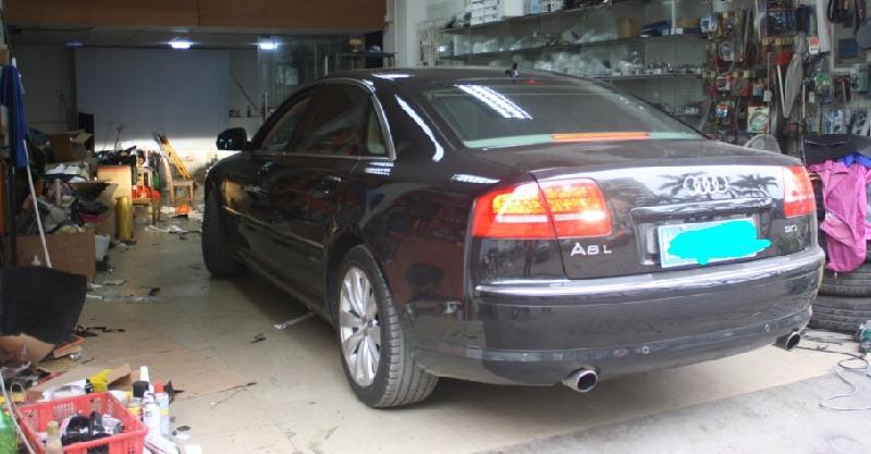 奧迪A8L改裝海拉3雙光透鏡南寧星宇專業(yè)改燈店作品