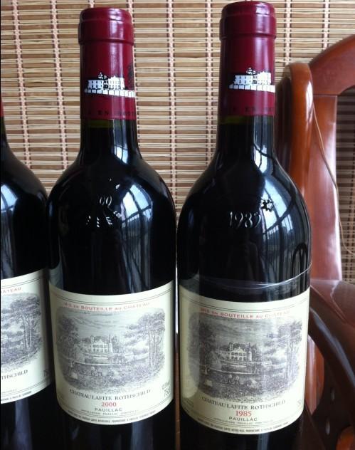 1985年大拉菲紅酒圖片