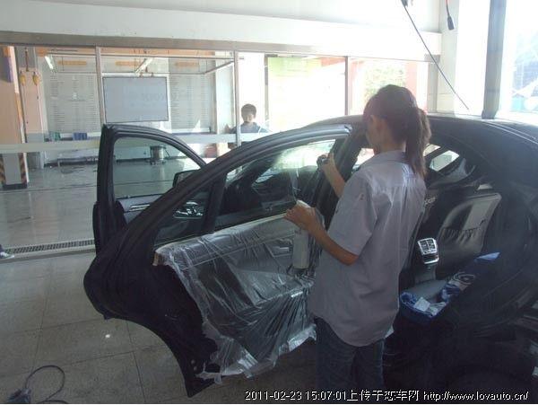 夏季龍膜貼膜特惠石家莊壹捷價格*奔馳E260龍膜太陽膜夏季促銷